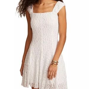 Lucky Brand Floral Mesh Mini Dress